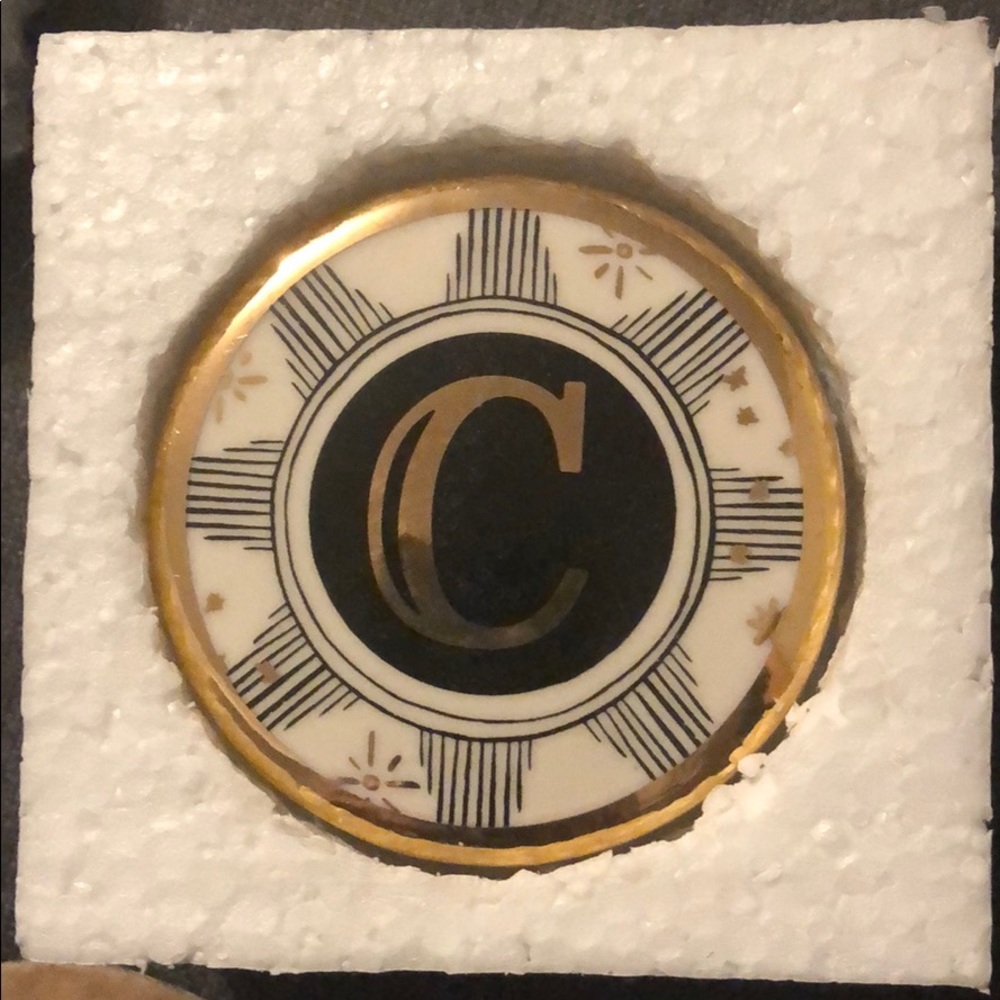 Anthropologie Lyra monogram trinket dish - Picture 5 of 8